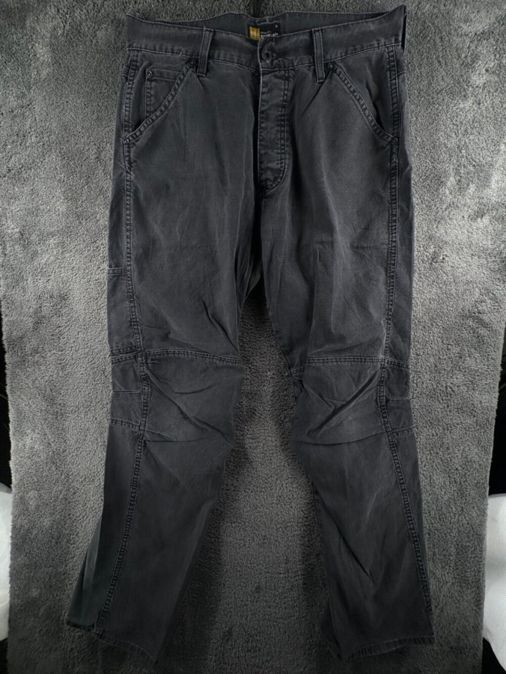 Big Star Denim Jeans Men Urban Gray Dock Knee 31x32 All Cotton Carpenter Adult